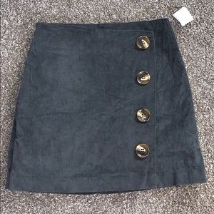 🎁Charcoal grey corduroy high waisted mini skirt